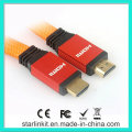 Flat PVC Jacket 1.4V 1080P HDMI Cable Orange